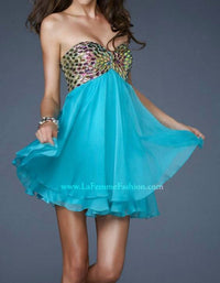 La Femme - Empire Waist Cocktail Chiffon Dress