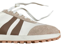 Cozy Girl Women's Lace Up Tennis Shoe in brown beige - women's sneaker - detail view