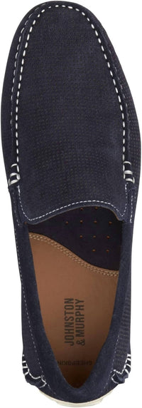 JOHNSTON & MURPHY Men's Cort Perf Venetian Loafer in navy - men's loafer - view 4