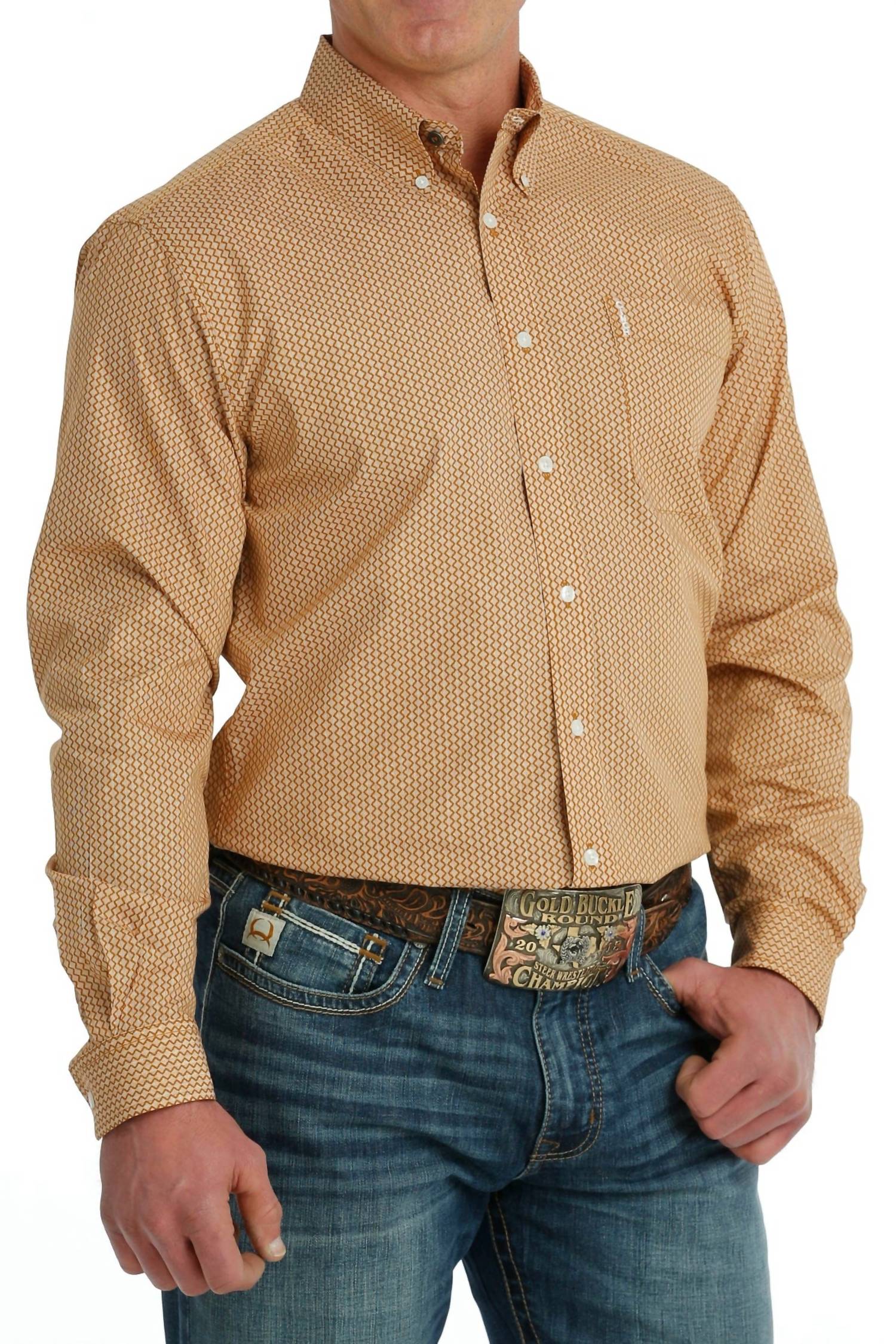 Cinch - Men's Modern Fit Vertical Geometric Western Shirt