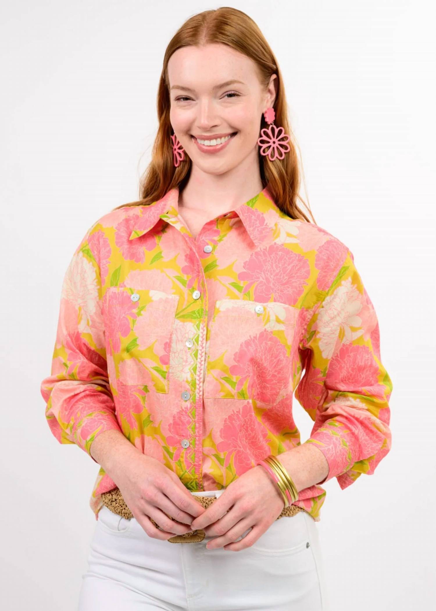 Ivy Jane - Haley Floral Button Down Shirt