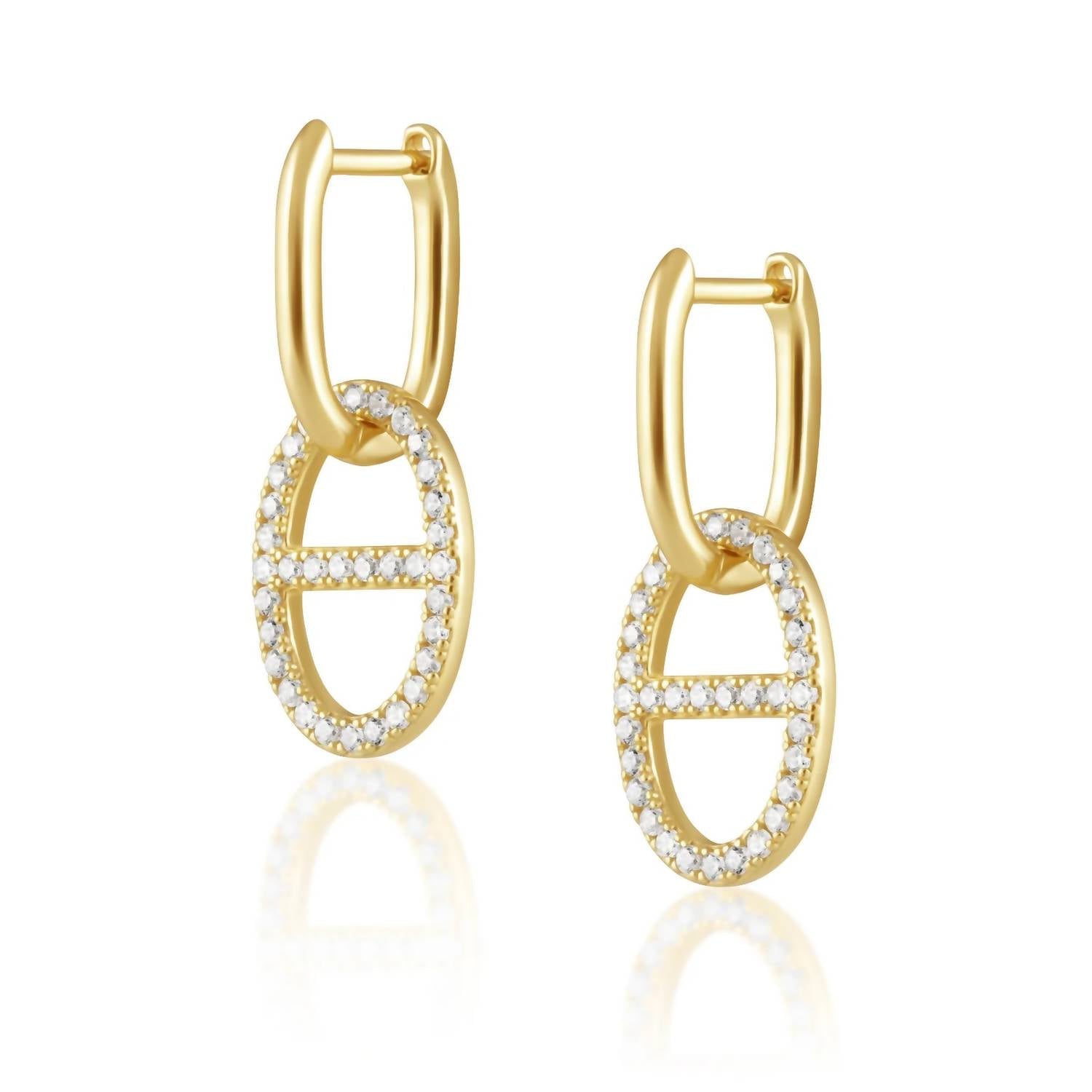 Sahira - Women's Rosie Pave Huggie Earring