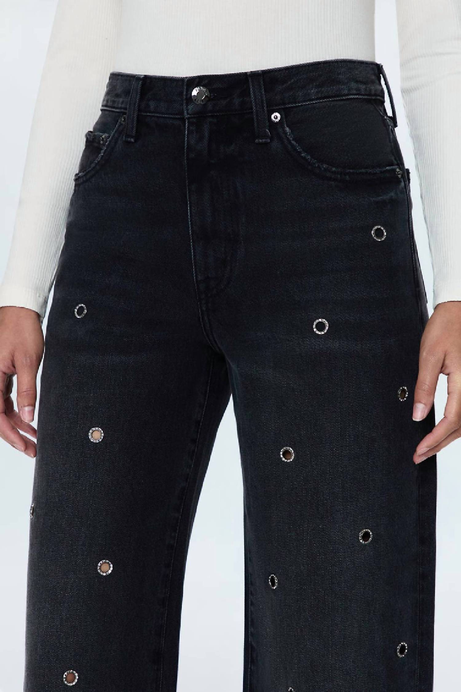 PISTOLA Hendrix High Rise Baggy Jeans in glamour 1 - women's jeans - detail view