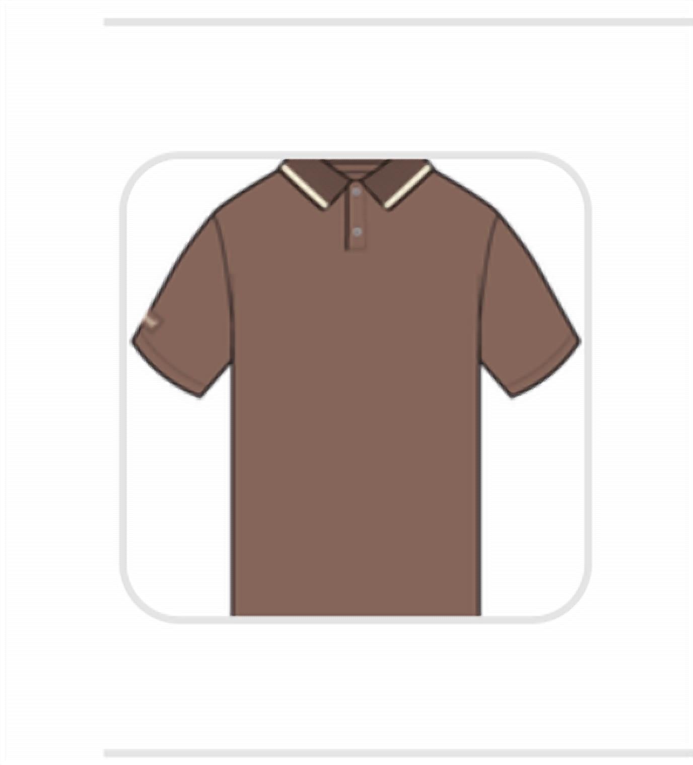 Good Good Golf Loam Short Sleeve Textured Polo in brown - men's shirt - alternate view