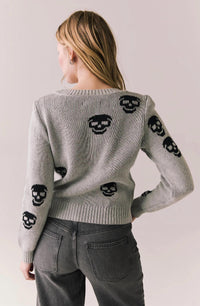 Chaser - Tossed Skulls Sweater