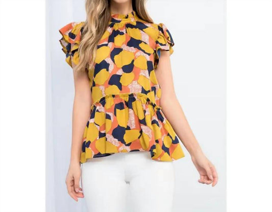 Thml - PRINTED RUFFLE TOP