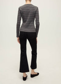 Veronica Beard Carson High Rise Ankle Flare Pants in onyx - women's pants - alternate view