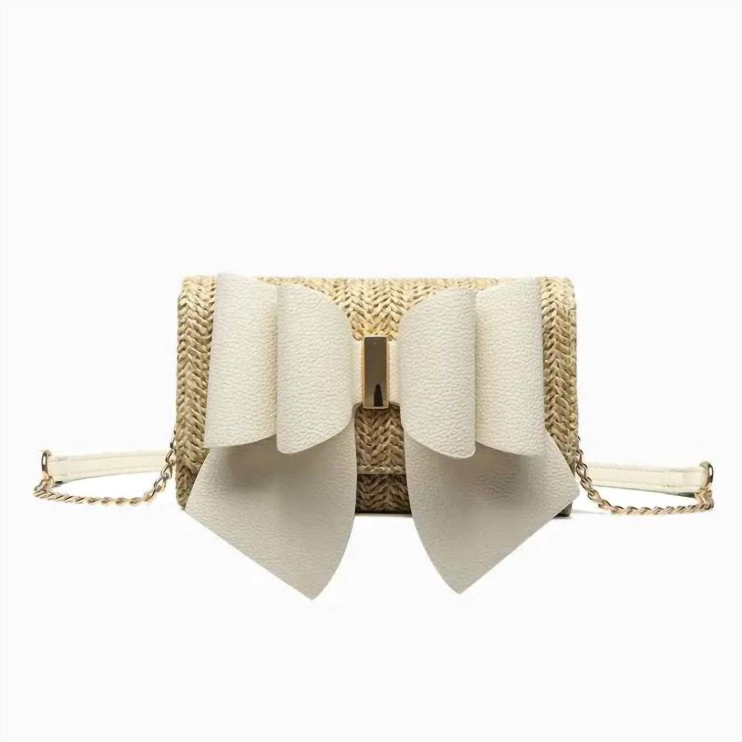 Like Dreams - Women's Bonnie Straw Wallet Bowtie Crossbody Bag