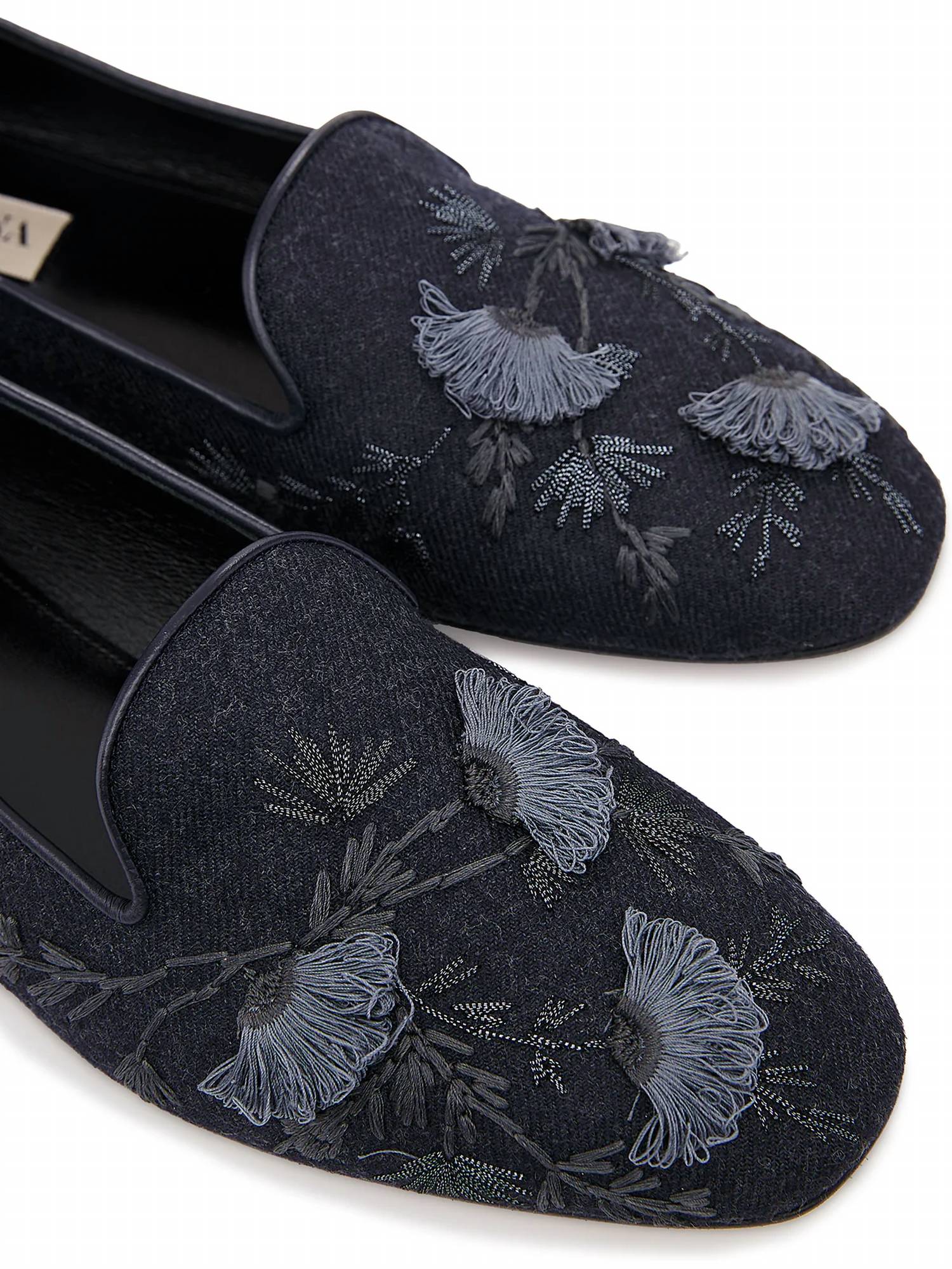 Arteana Women's Flora Smoking Slipper in navy - women's shoe - view 4