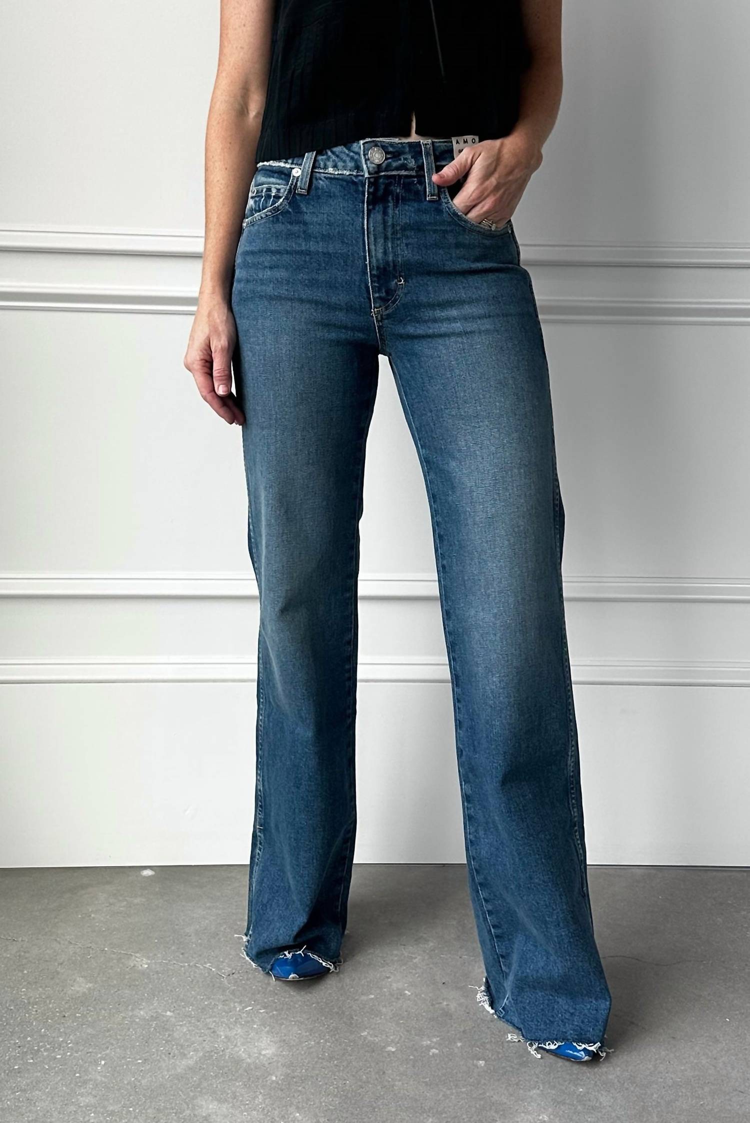 Amo - Georgia Split Flare Jeans