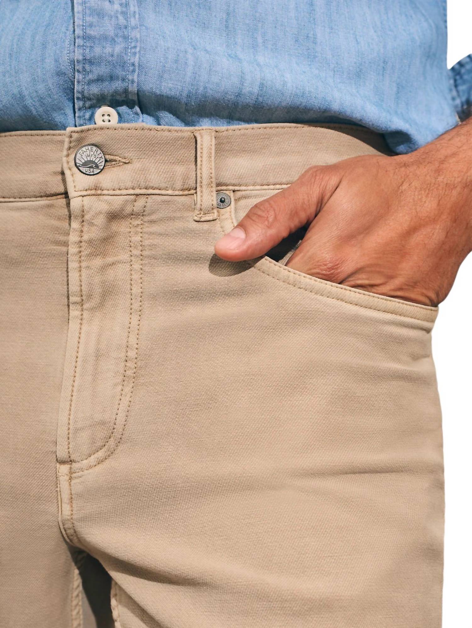 Faherty - Stretch Terry 5-Pocket Pants