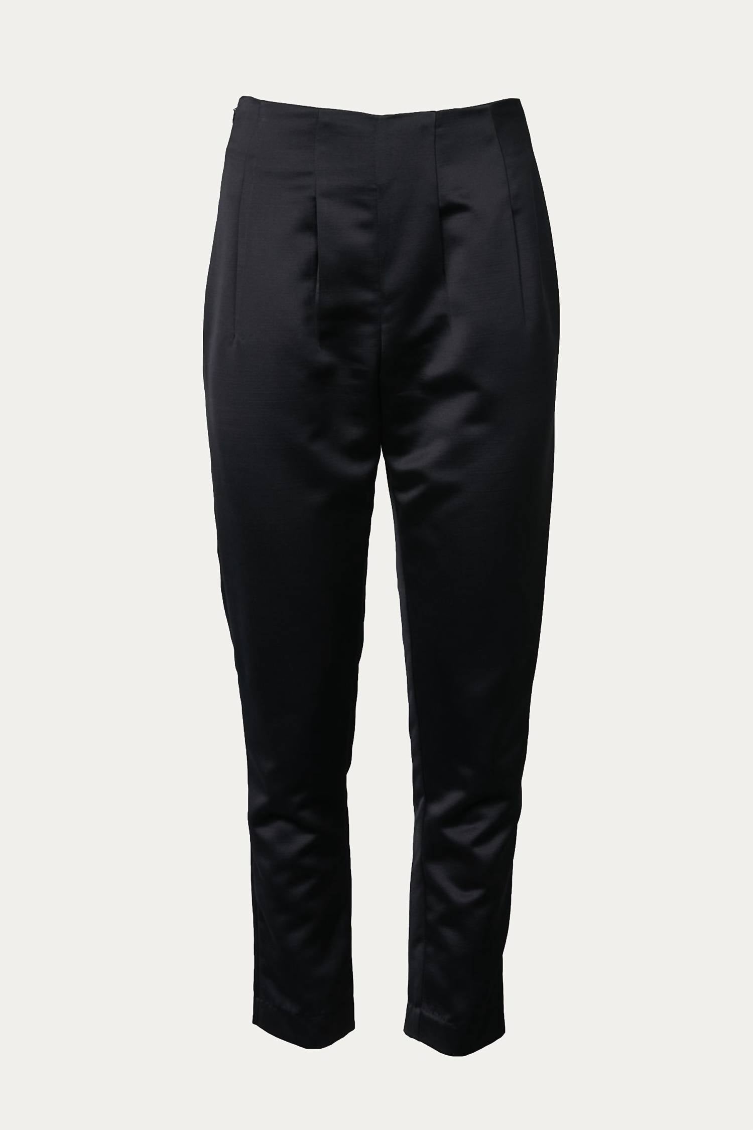 PLEATED SATIN PANTS