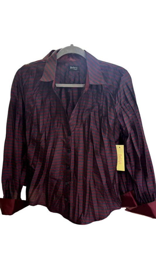 Firuze - Women's Webster Plaid Button Front Blouse
