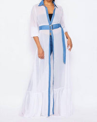 Illord Couture - Maxi Chiffon Cardigan Dress