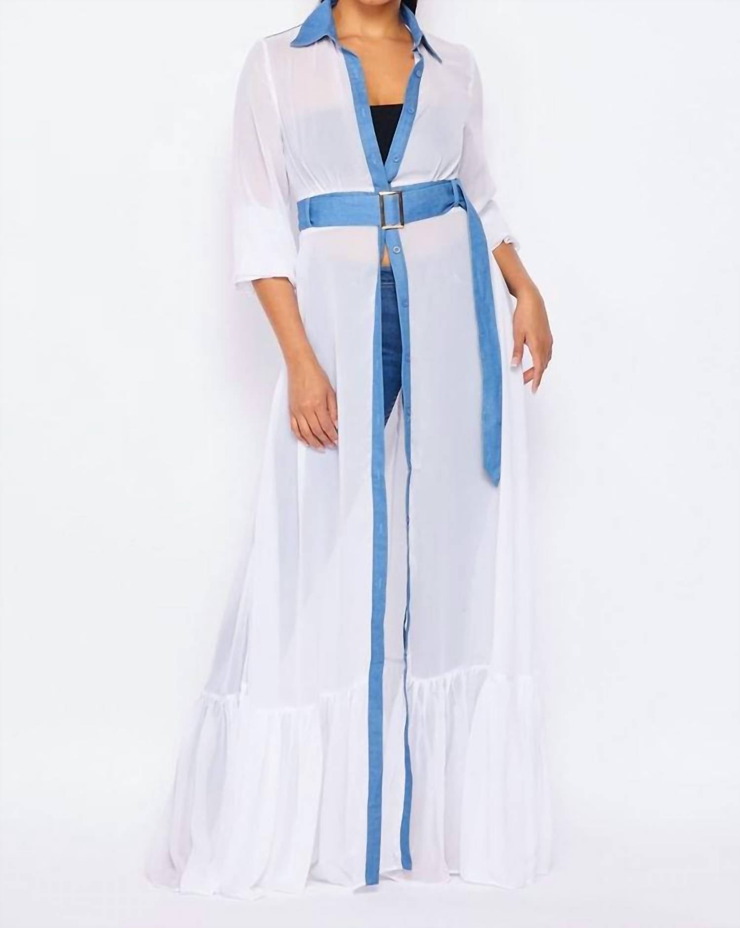 Illord Couture - Maxi Chiffon Cardigan Dress