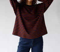 Mimosa Striped Long Sleeve Top in caramel tide - women's long sleeve top