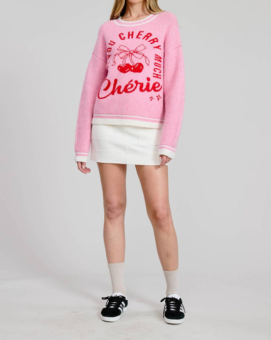 Flat White - Love You Cherry Much Sweater Top