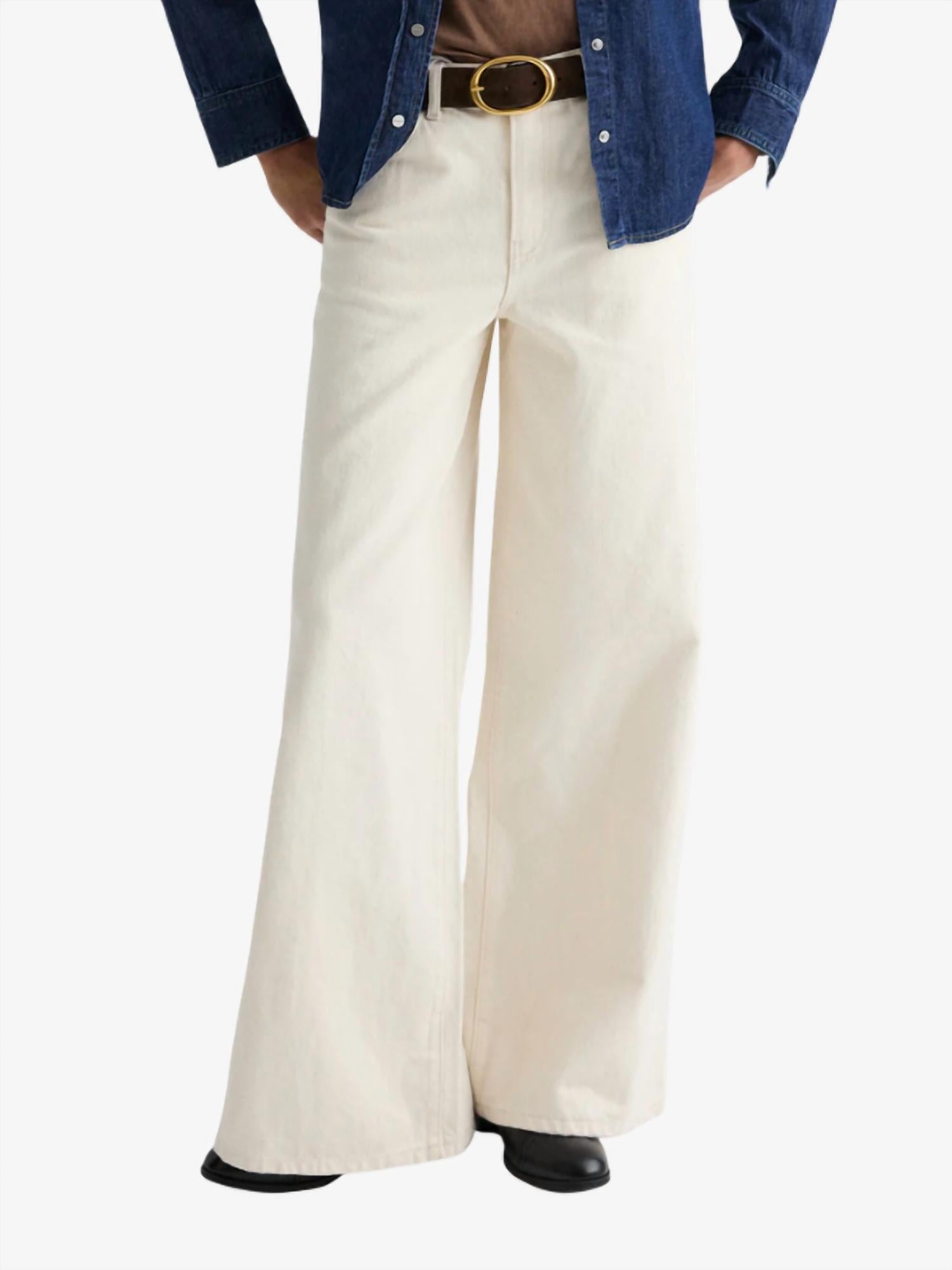 TWP Tiny Dancer Wide Leg Jeans in natural - women's jeans - view 5