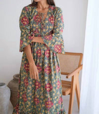 The Fox And The Mermaid - Flair Sleeve Maxi Dress