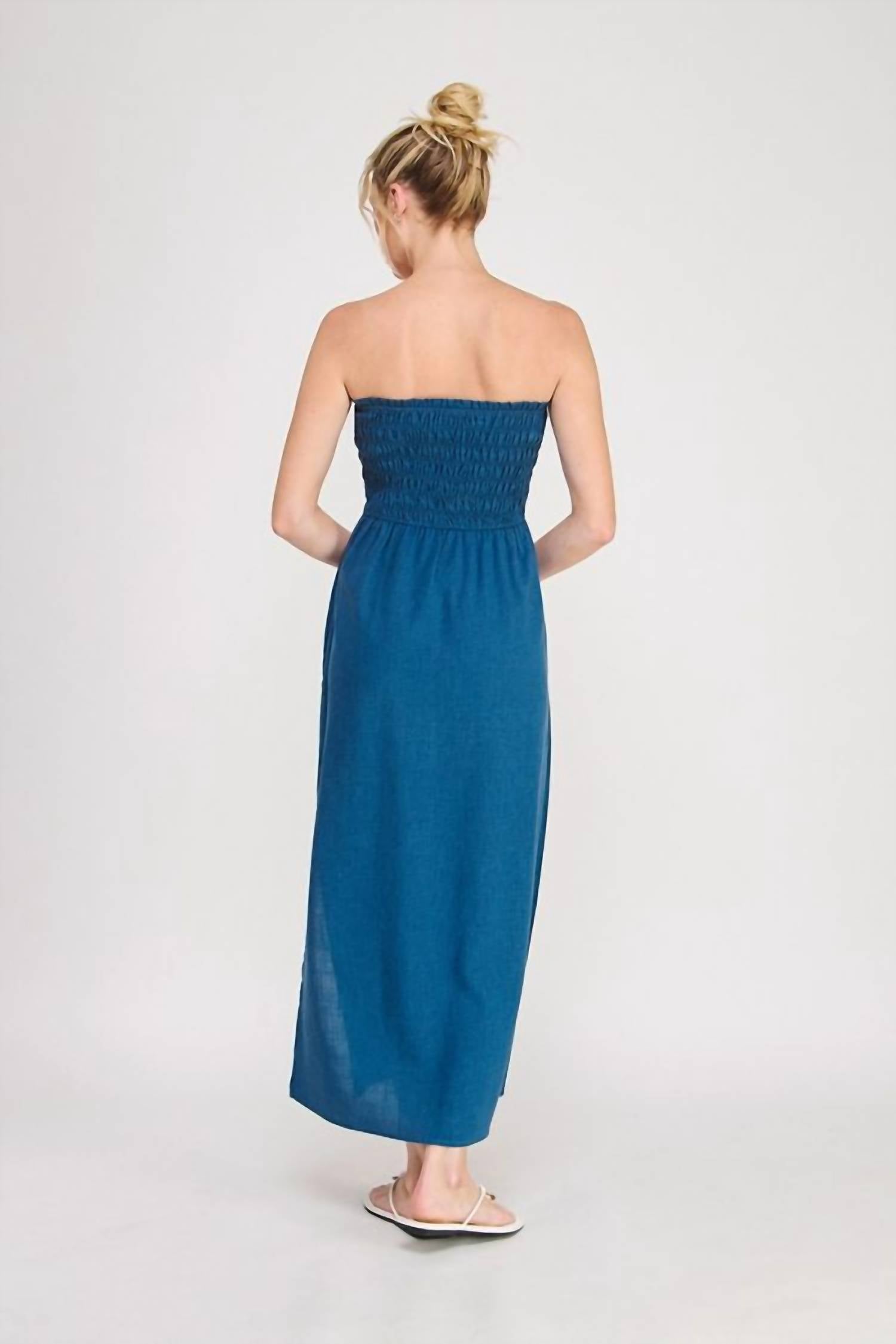 Allie Rose - Linen Smocked Dress