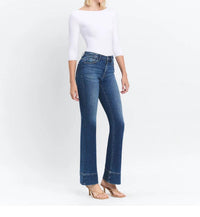 JUST BLACK DENIM High Rise Trouser Bootcut Jeans in blue - women's jeans - view 4