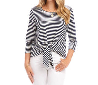 Karen Kane - Three-quarter Sleeve Tie Front Top