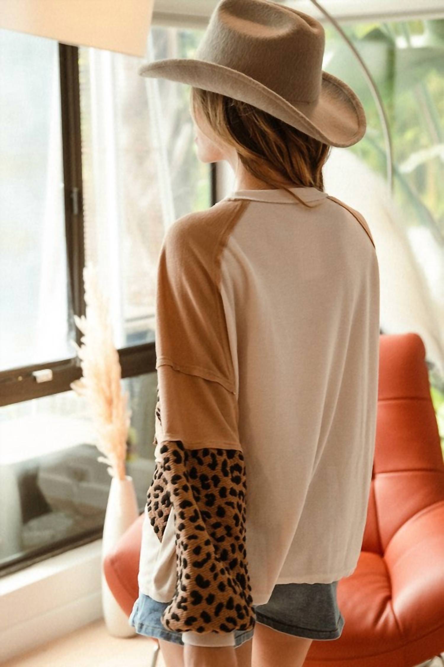 Bibi - Jeanna Knit Mixed Top