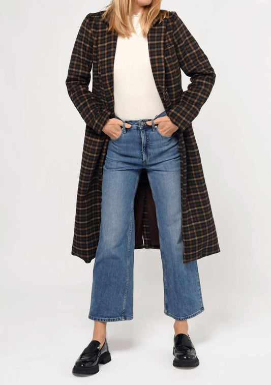 ONA PLAID TAILORED LONGLINE COAT