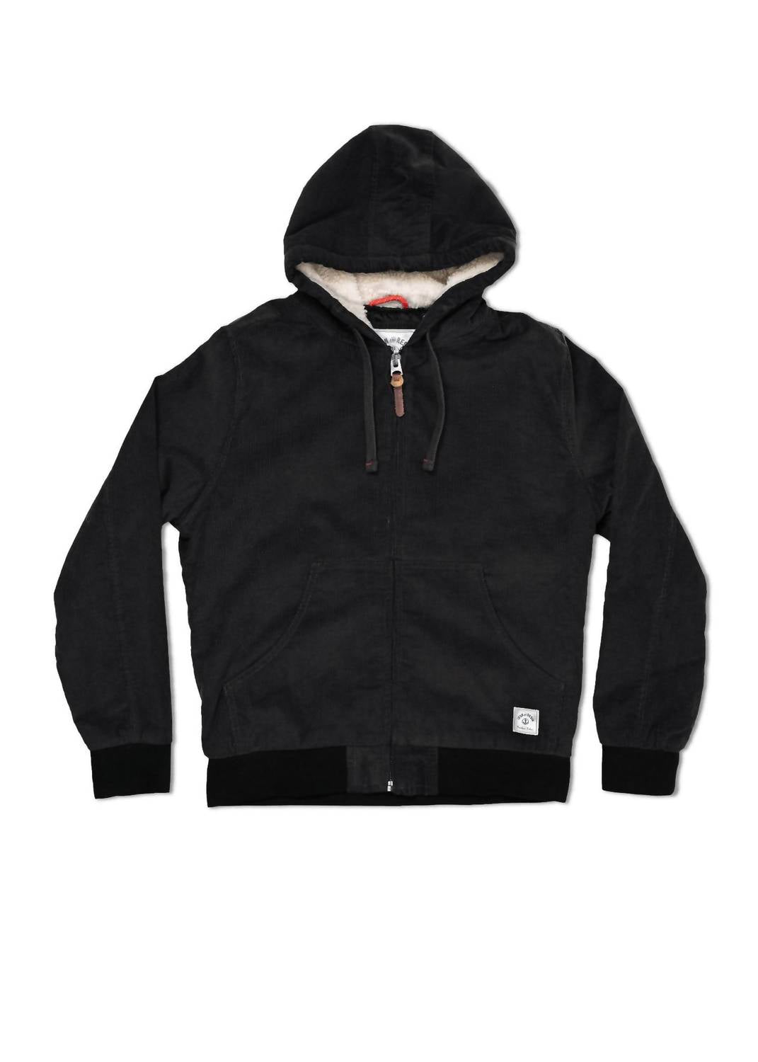 Iron & Resin Men's Corduroy Bunker Hoodie in black - men's shirt