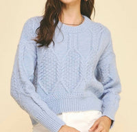 Pinch - Textured Crop Knit Sweater