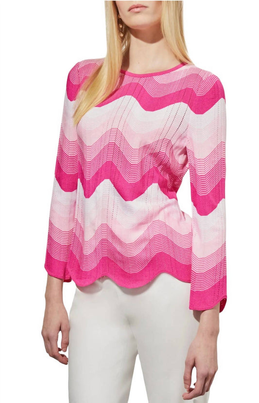 Ming Wang - Shelly Scalloped Tunic Top