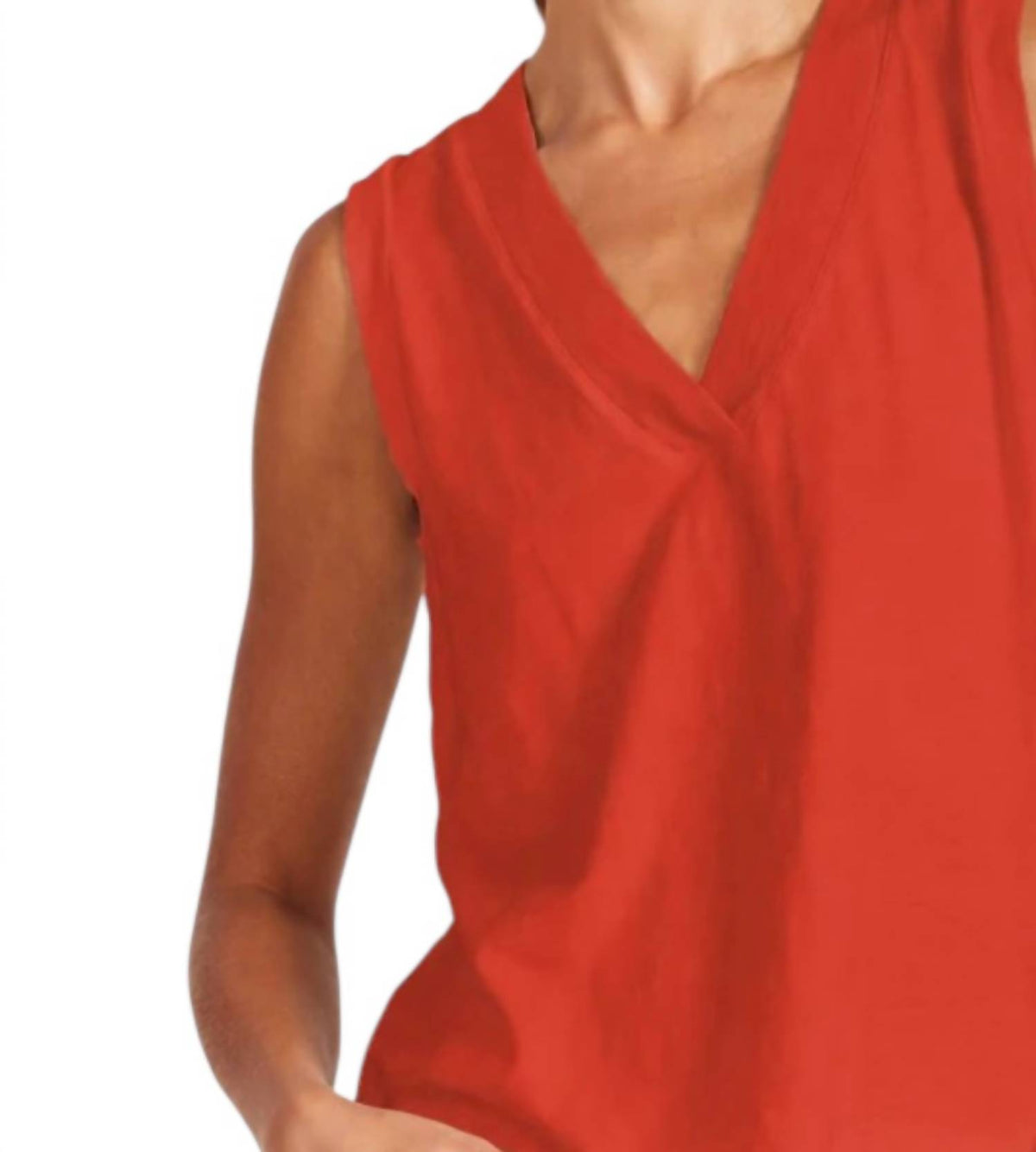 Bobi - Banded V Neck Tank Top