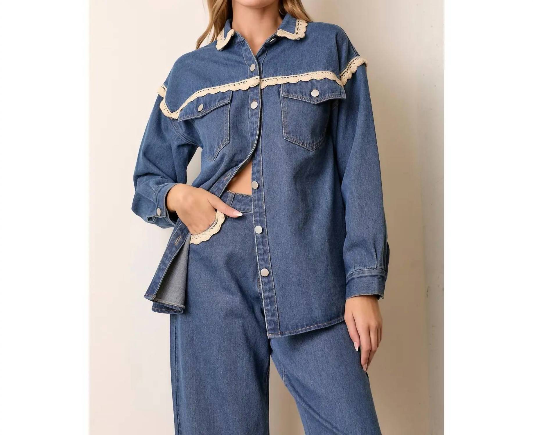 Polagram - Rosemary Button Front Top