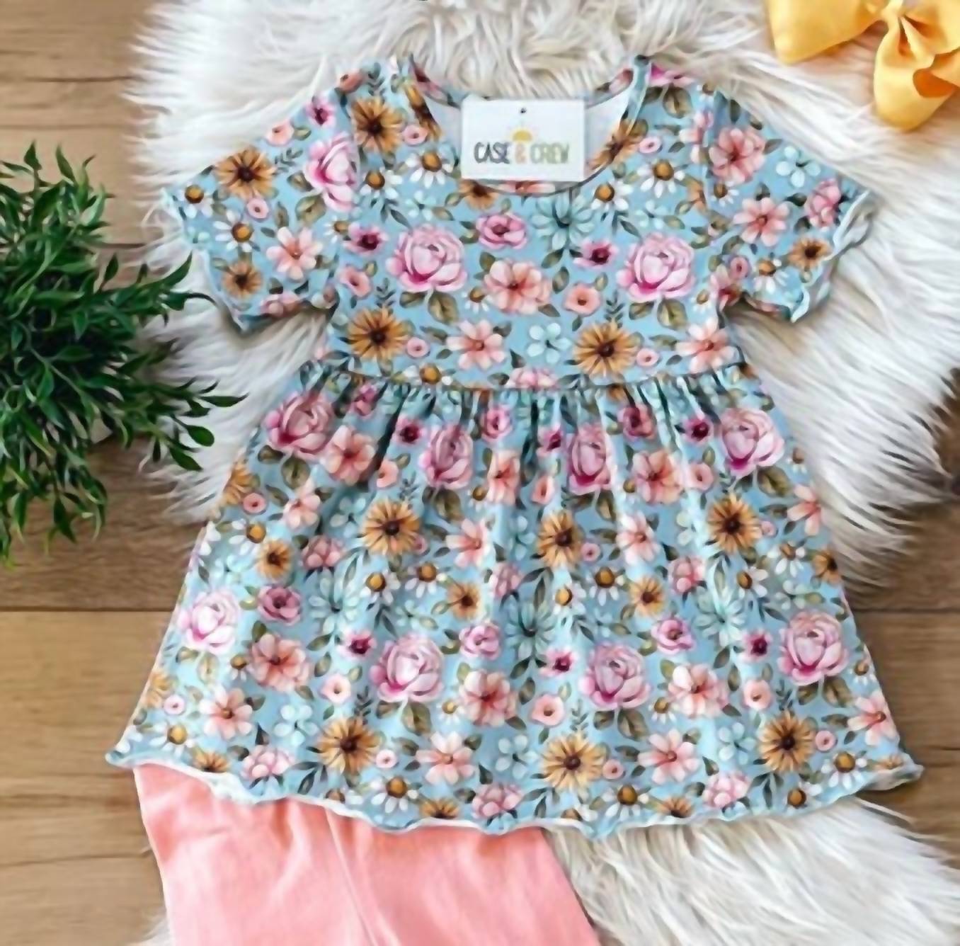 Case & Crew - Girls Floral Capri Set