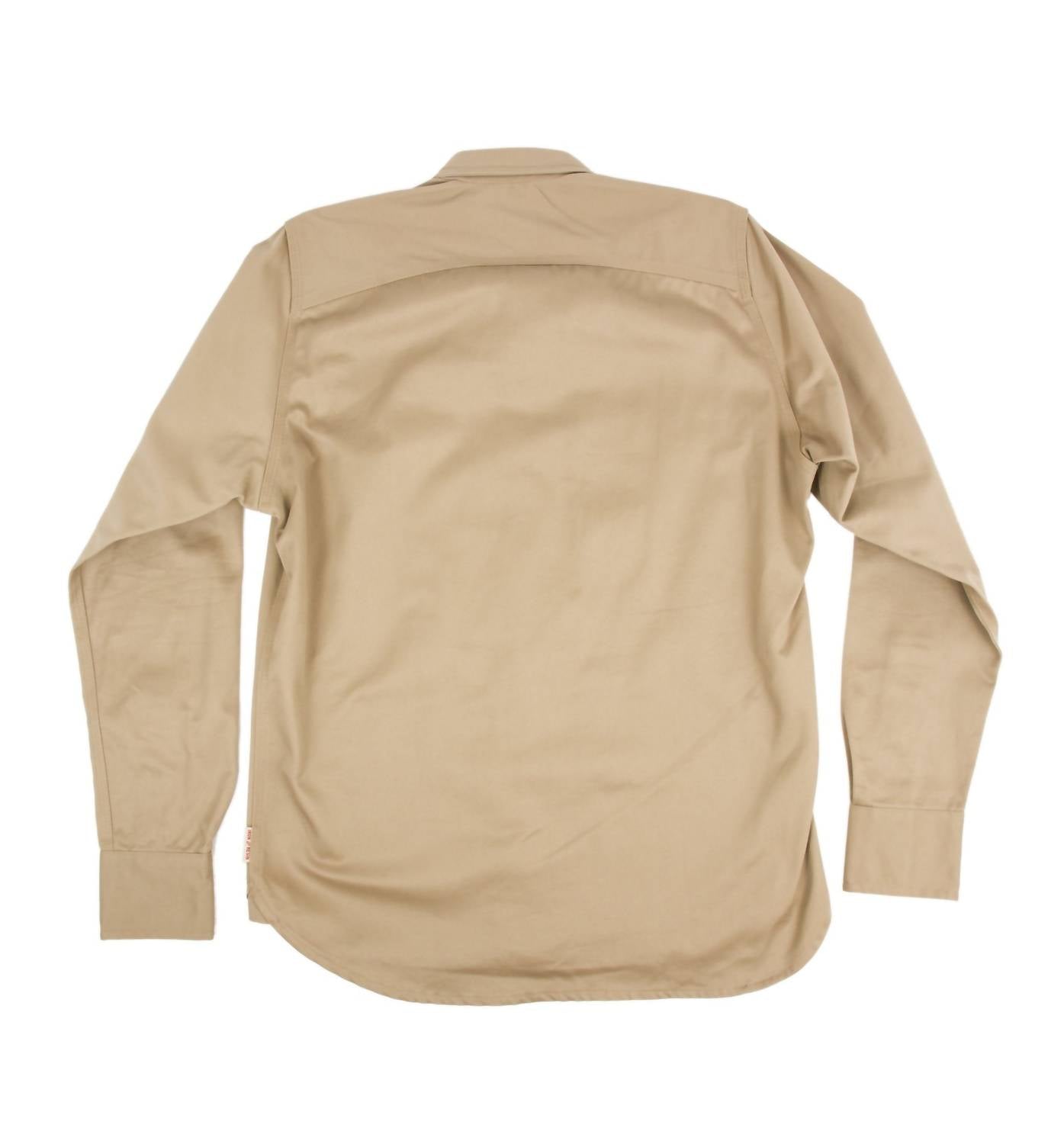 Iron & Resin Men's Workshop Shirt in khaki - men's shirt - detail view