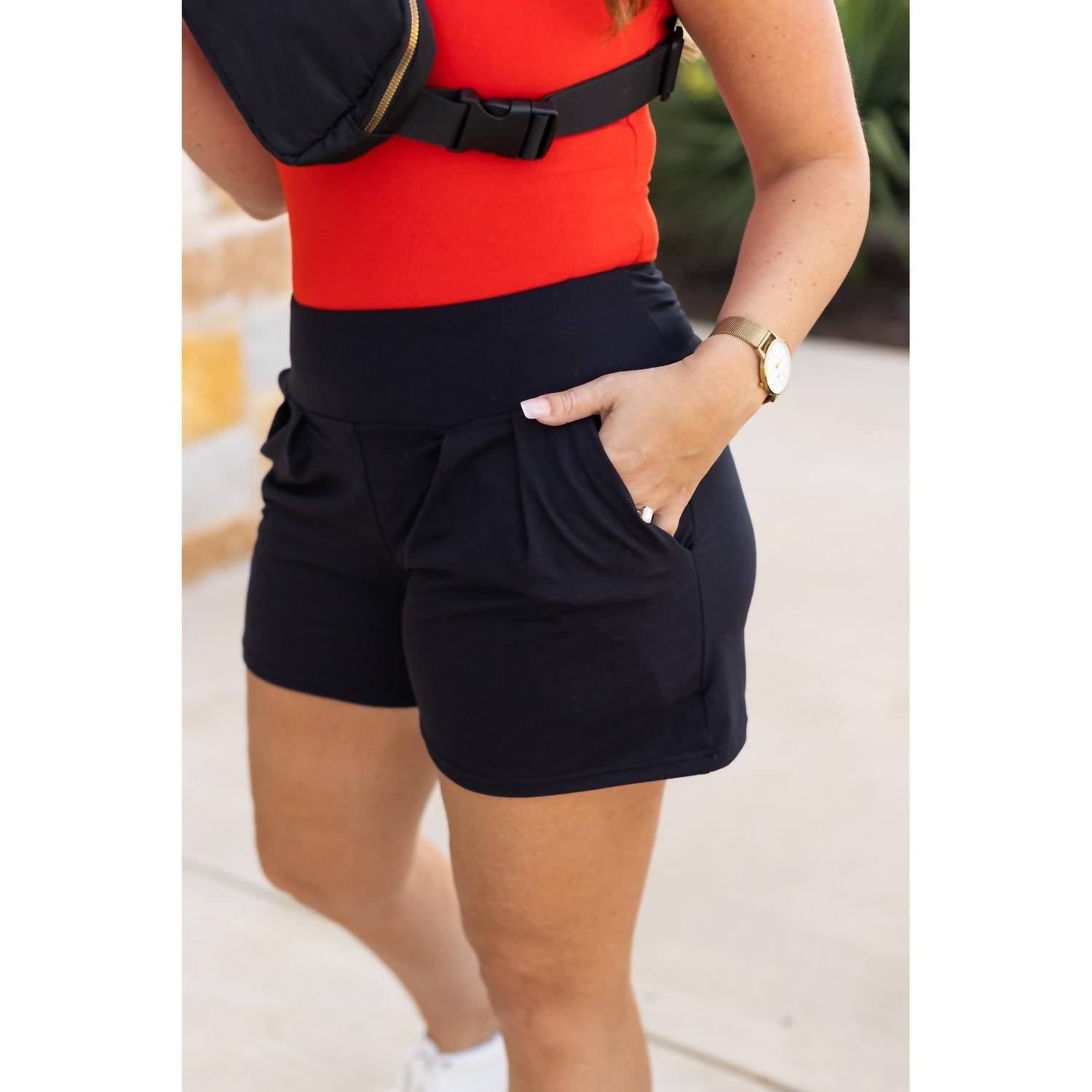 Julia Rose Lindsay Luxe Shorts in black 2 - women's shorts - view 6