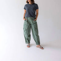 Free People Brentwood Slouch Pants in aged green - women's pants - view 4
