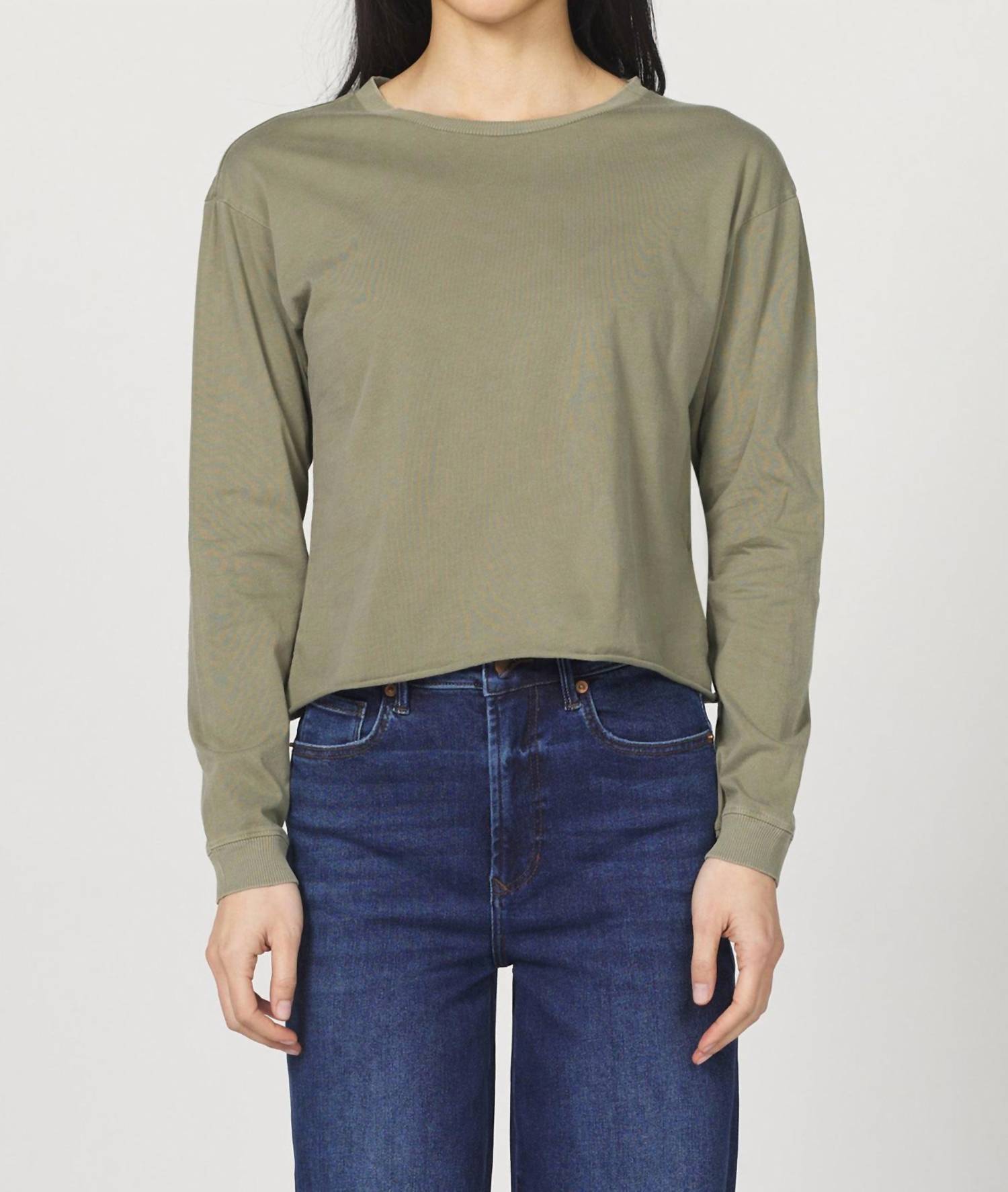 DEAR JOHN DENIM Fremont Top in vetiver - women's long sleeve top