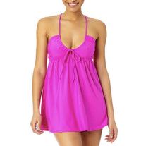 Salt + Cove Halter Cover Up Mini Dress in pink - women's swimwear