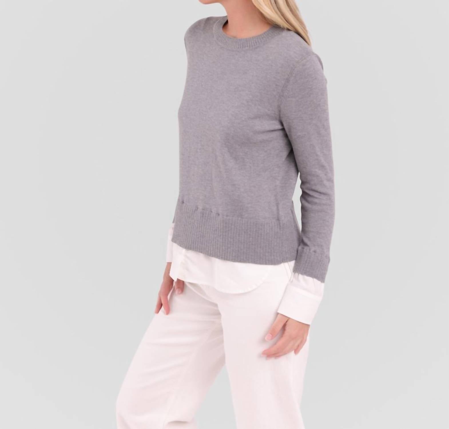 Alashan Cashmere - Duet Shirttail Crew Sweater