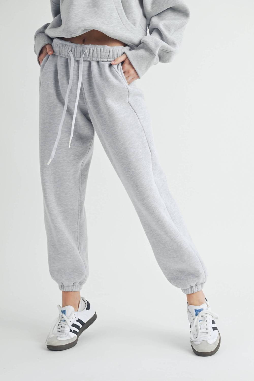 AEMI + CO Rani Joggers in heather gray - women's pants - view 5