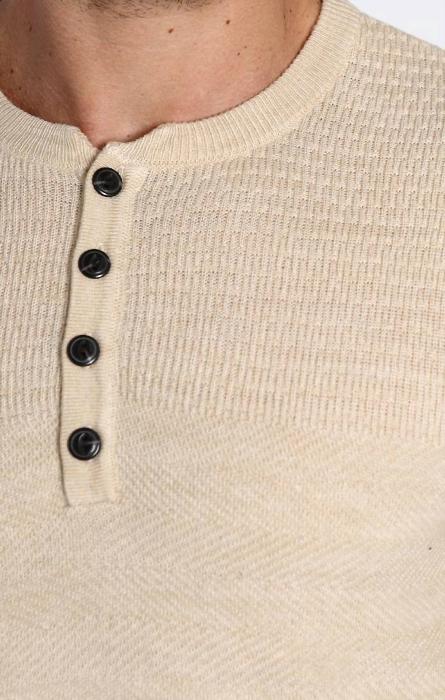 Jachs New York - Mixed Stitch Waffle Sweater Henley