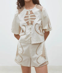 Suncoo - Lindsay Puff Sleeve Blouse