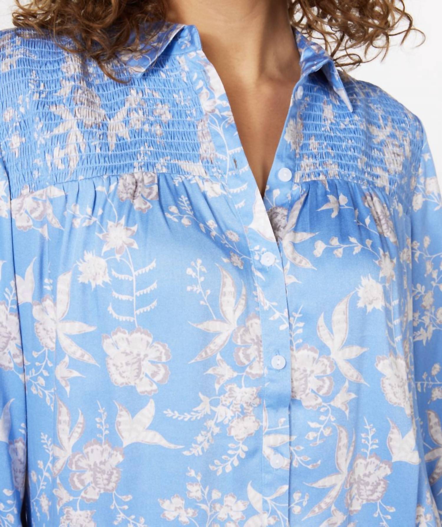 Esqualo - Sassa Smock Flower Blouse