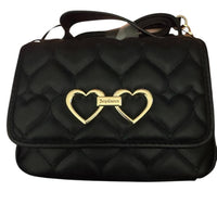 Juicy Couture Women's Quilted Crossbody Bag With Heart Detail in black - women's bag