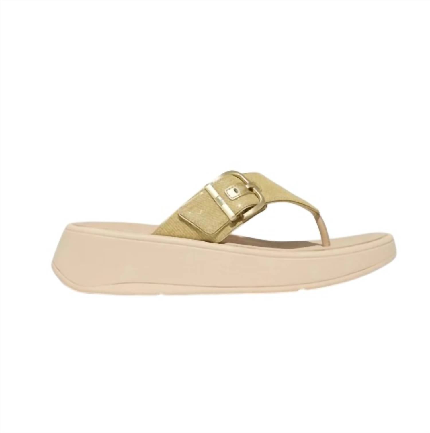 Fitflop - Women's F-mode Buckle Flatform Toe-post Sandals