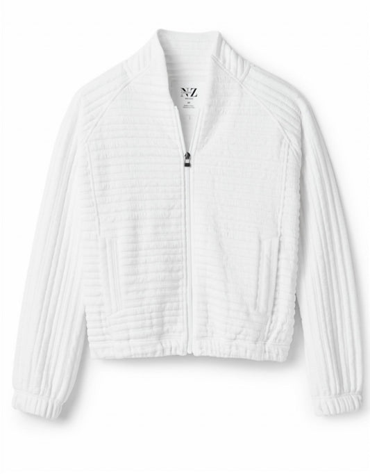 Nic + Zoe - WOMEN'S TEXTURED STRIPE ZIP FRONT JACKET