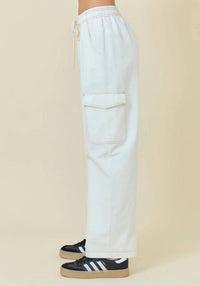 Day + Moon - Washed Denim Cargo Pants
