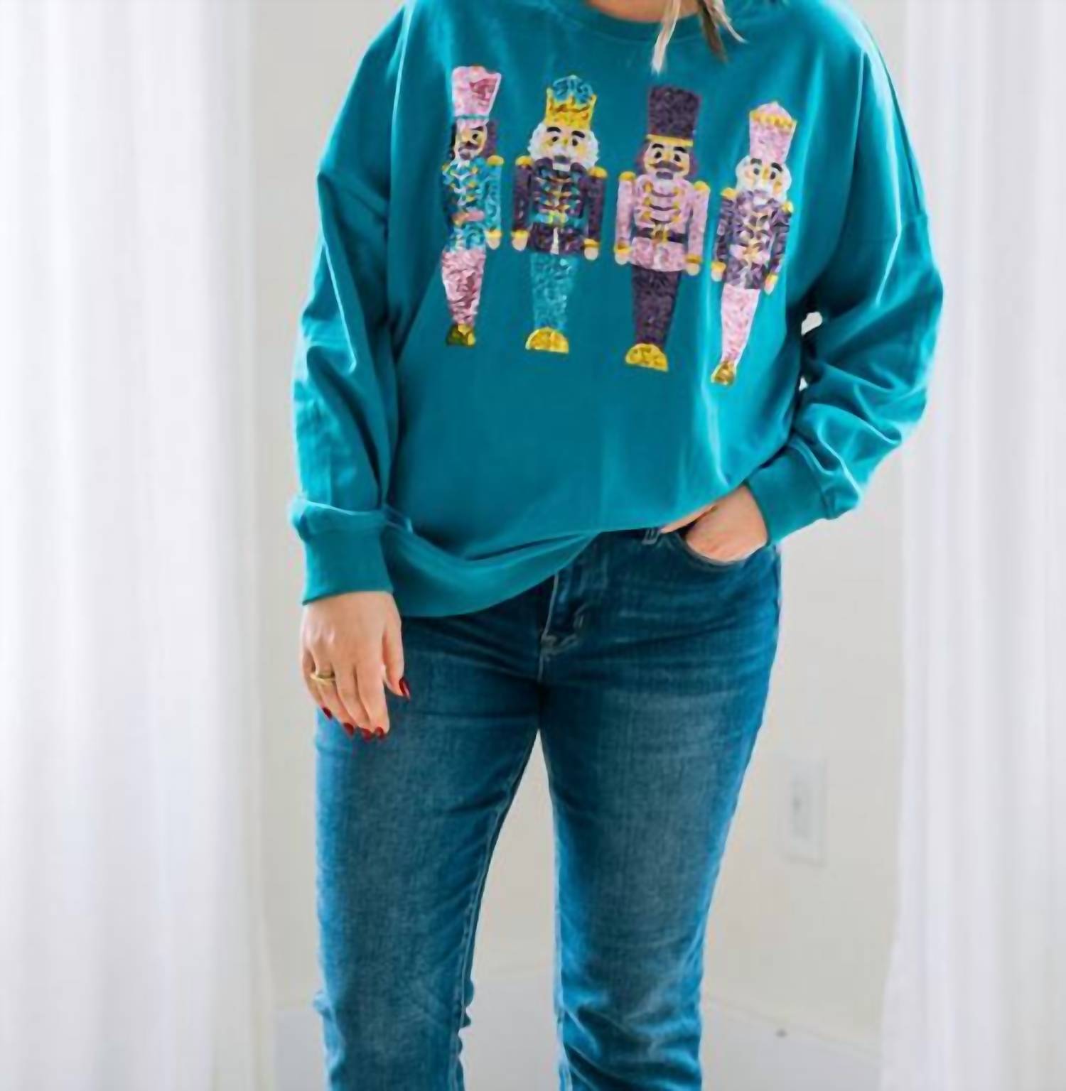 Fantastic Fawn - Sequin Nutcracker Sweatshirt