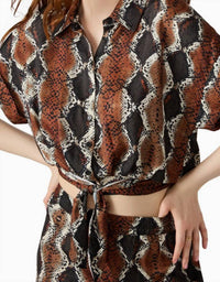 STEVE MADDEN Moxie Tori Top in snake print - women's shirt